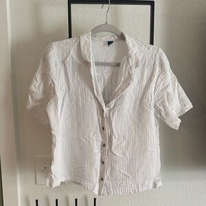 Old Navy Cream Button-Down Shirt